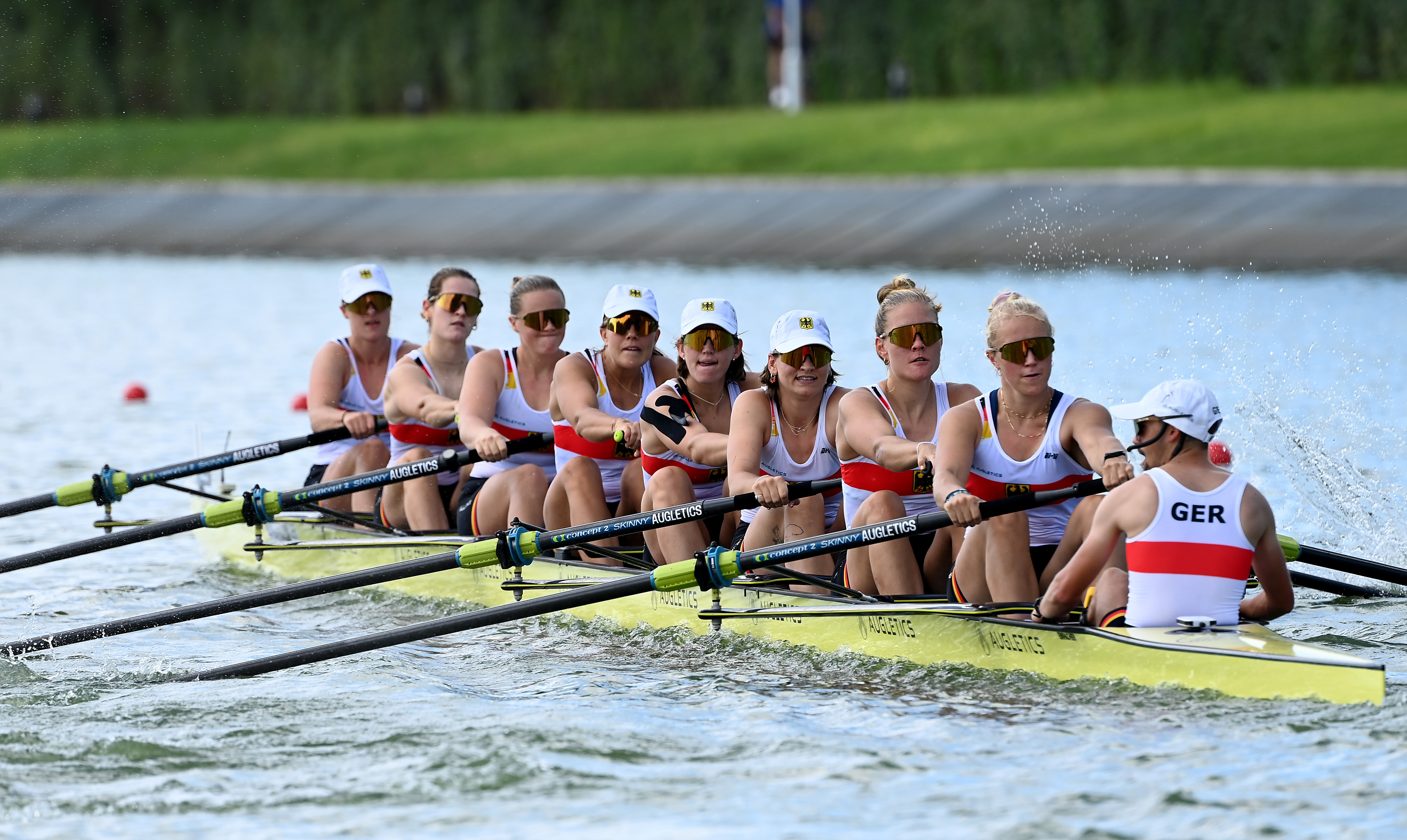 Der DRV startet in fast allen olympischen und paralympischen Bootsklassen beim Weltcup III 2026 in Luzern. Foto: MeinRuderbild/D. Seyb